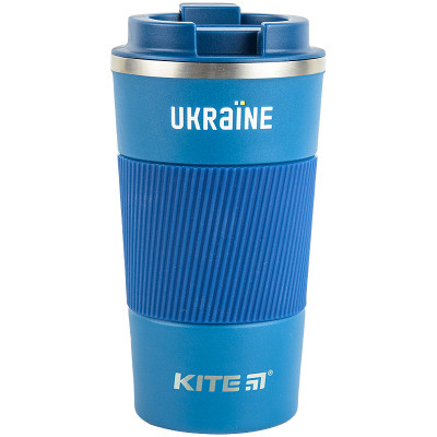 Термокружка 510 мл, синяя Ukraїne - K22-458-05 Kite