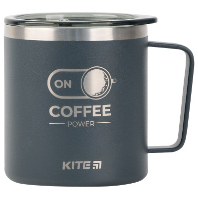 Термокружка 400 мл, графит Coffee ON - K22-379-01-2 Kite