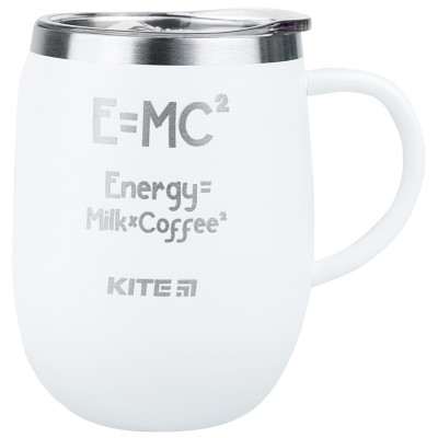Термокружка 360 мл, біла Energy Milk Coffee - K22-378-03-2 Kite