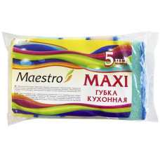 Губка кухонная 5 шт Maestro Maxi