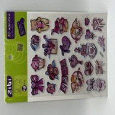 3D наліпки Рожеве кохання 19 см, KIDS Line
