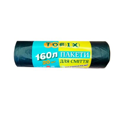 Пакет для сміття Tofix 90*110 160 L 11002 (20шт) ** - 629854 PRO