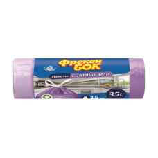 Пакет для мусора 35л 50*60 с затяжкой 15шт фиолетовый Фрекен Бок Стандарт 30шт/уп
