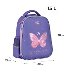 Рюкзак GoPack Education полукаркасный 165M Glowing