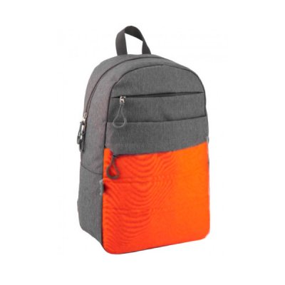 Рюкзак "GoPack" GO20-118L-3 "City" сірий з оранжевим * - 609017 GoPack