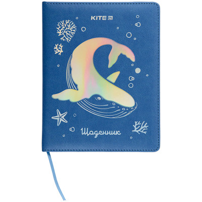 Дневник школьный, тв. переплёт, PU, Magic whale - K22-264-6 Kite
