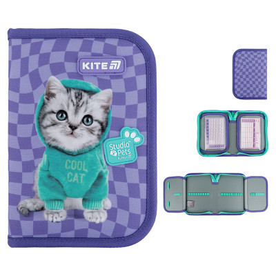 Пенал Kite 1 отд., 2 отв., без наполнения 622-2 SP