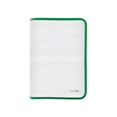 Папка-пенал пластикова на блискавці В5, фактура: тканина, зелений - E31645-04 Economix