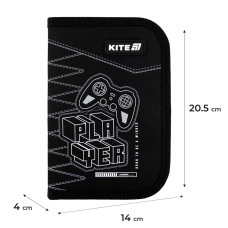 Пенал Kite 1 отд., 2 отв., без наполнения 622 Player
