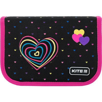 Пенал Kite 1 від., 2 відп., з наповненням 622 Hearts - K22-622H-11 Kite