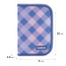 Пенал Kite 1 отд., 2 отв., с наполнением 622H Purple Chequer K24-622H-3