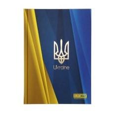 Блокнот UKRAINE, А-5, 96л., кл., тв. обкл., глян. лам., синій електрик