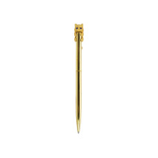 Ручка металева з фігуркою "Золотисте кошеня", пише синім
