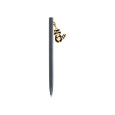 Ручка металлическая серая с брелоком 