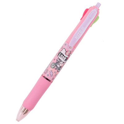 Ручка шариковая автоматическая 4 цвета, HK - HK23-067 Kite