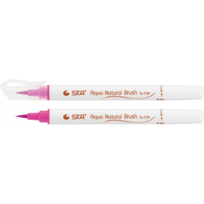 Маркер-пензлик акварельний STA 3700 AQUA NATURAL BRUSH 3700, яскраво рожевий - STA3700-21 STA