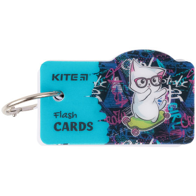 Карточки для записи иностранных слов, 80 л., Cat skate - K21-358-2 Kite