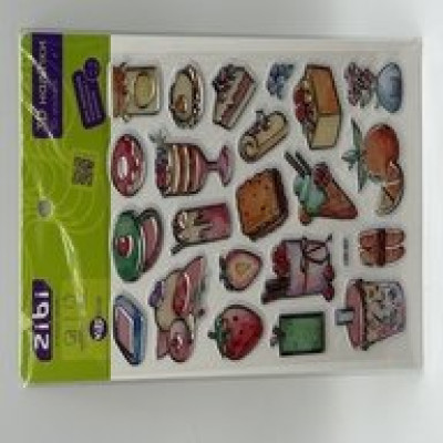 3D наліпки Смаколики 19 см, KIDS Line