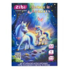 Набір кольорового картону та паперу UNICORN, А4, 9 арк. картону + 9 арк. паперу, KIDS Line Набір кольорового картону та паперу UNICORN, А4, 9 арк. картону + 9 арк. паперу, KIDS Line