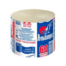 Папір туал.макул., 60 м, без гільзи, сірий Альбатрос