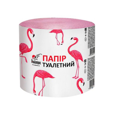 Папір туал.макул., без гільзи, рожевий Альбатрос