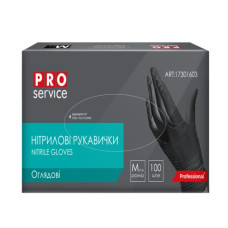 Рукавички нітрилові, нестерильні, чорні, 100штуп., розмір M, PRO SERVICE (pr.17301603) Рукавички нітрилові, нестерильні, чорні, 100штуп., розмір M, PRO SERVICE (pr.17301603)