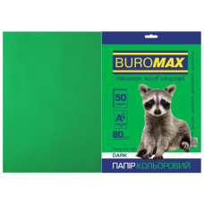 Бумага цветная DARK, т.-зеленая, 50 л., А4, 80 г/м²