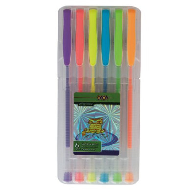 Набор из 6 гелевых ручек NEON в пластиковом пенале, KIDS Line ZB.2201-99