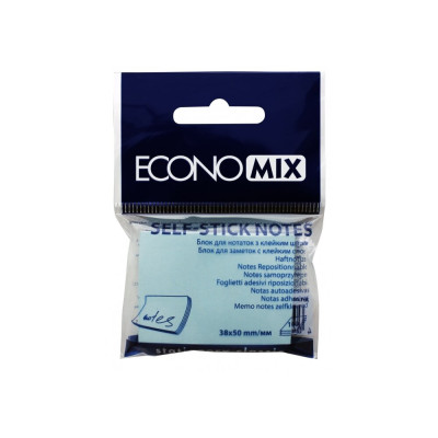 Стікери Economix, 38х50, сині, 100л. - E20930-11 Economix