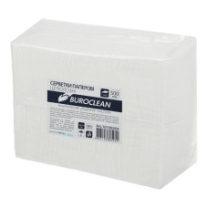 Серветки столові паперові, 210*210 мм, 500шт., в пп упаковці, білі BUROCLEAN