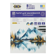 Папір для малювання CLASSIC, А4, в карт. папці, 8 аркушів, щільність 160 г/м2, KIDS Line Папір для малювання CLASSIC, А4, в карт. папці, 8 аркушів, щільність 160 г/м2, KIDS Line