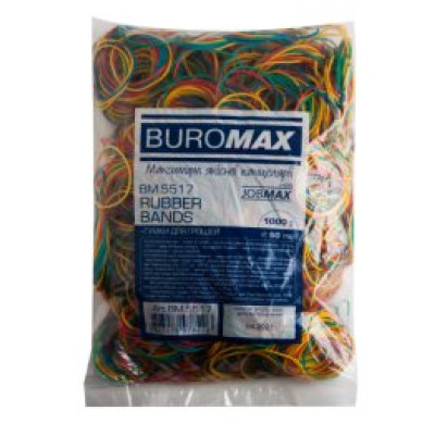 Резинки для денег, 1000 г, JOBMAX, ассорти - BM.5517 Buromax