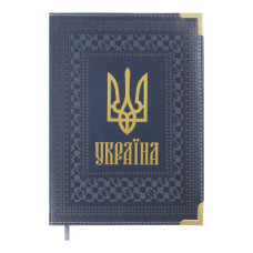 Щоденник датов. 2024 STATUT, A5, синій, штуч. шкірапоролон