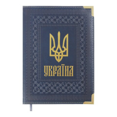 Щоденник датов. 2024 STATUT, A5, синій, штуч. шкірапоролон - BM.2176-02