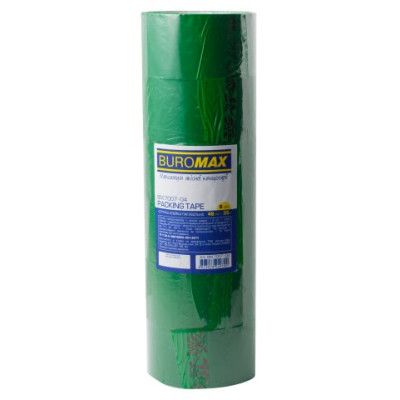 Клейка стрічка пак. 48мм x 35м, зелена - BM.7007-04 Buromax