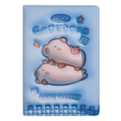 Блокнот CAPYBARA, 145 х 210 мм, 80 арк., клітинка, Soft PU обкладинка, асорті, KIDS Line