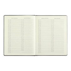 Щотижневик  датов. 2024 SALERNO, A4, синій, штуч. шкіра