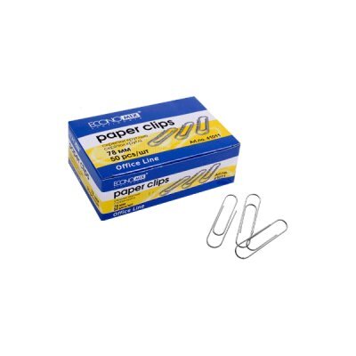 Скріпка 78 мм кругла Economix, з насічкою , 50шт. E41011
