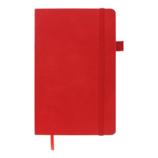 Книга записна PRIMO 125*195, 96 арк., клітинка, обкл. штучна шкіра, червоний