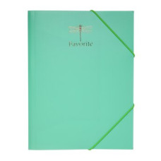 Папка на резинках FAVOURITE, PASTEL, А4, мятная