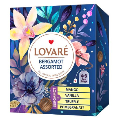 Чай чорний бергамот 2г*32, пакет, асорті, LOVARE - lv.79822