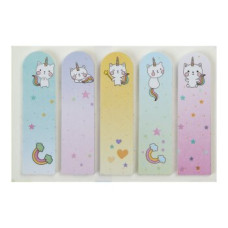 Закладки паперові CATYCORN, з клейким шаром, 44x12 мм, 5 диз. по 20 арк., KIDS Line