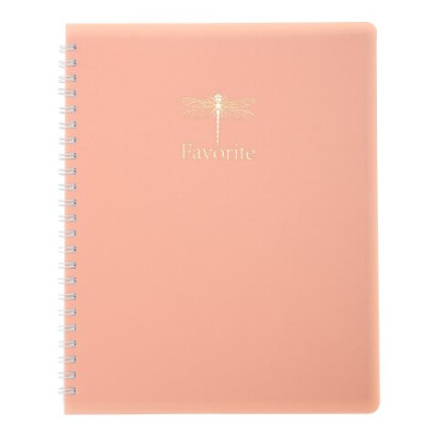 Тетрадь для записей FAVOURITE, PASTEL, В5, 80 л., клетка, пластиковая обложка, розовая - BM.24252150-10 Buromax
