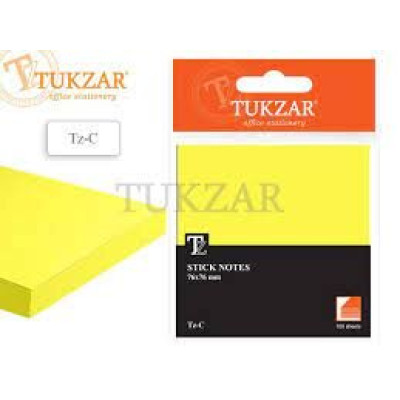 Папір з липким шаром для записів Tukzar 76*76 100листів жовтий - none1656 Tukzar