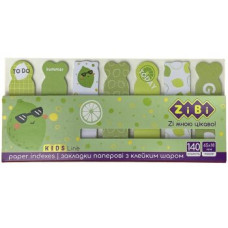 Закладки паперові LIME, з клейким шаром, 65x18 мм, 7 диз. по 20 арк., KIDS Line