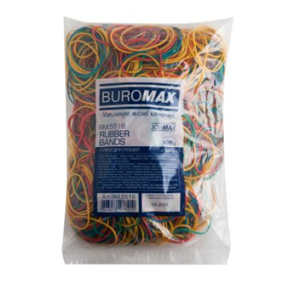 Резинки для денег, 500 г, JOBMAX, ассорти - BM.5516 Buromax