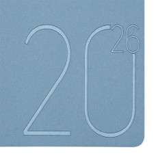Щоденник датований 2026 STEEL, A5, блакитний, штучна шкіра