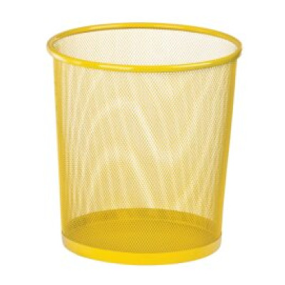 Корзина для бумаг, 12 л, круглая, металлическая, желтая, KIDS Line ZB.3126-08