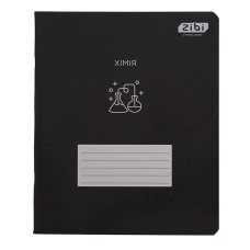 Зошит учнівський загальний BLACK, 48арк., клітинка, хімія, структ.лак, KIDS LINE