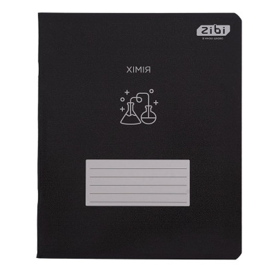 Зошит учнівський загальний BLACK, 48арк., клітинка, хімія, структ.лак, KIDS LINE